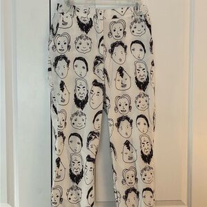 Graphic Face Print Women's Pants